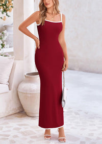Bodycon Spaghetti Strap Wear Sleeveless Beach Maxi Dresses