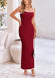 Bodycon Spaghetti Strap Wear Sleeveless Beach Maxi Dresses