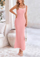 Bodycon Spaghetti Strap Wear Sleeveless Beach Maxi Dresses