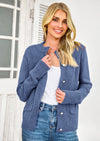 PRETTYGARDEN Women's Knit Cardigan Sweaters Casual Long Sleeve Open Front Button Up Ribbed Fall Spring Sweater Jackets