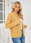 PRETTYGARDEN Women's Knit Cardigan Sweaters Casual Long Sleeve Open Front Button Up Ribbed Fall Spring Sweater Jackets