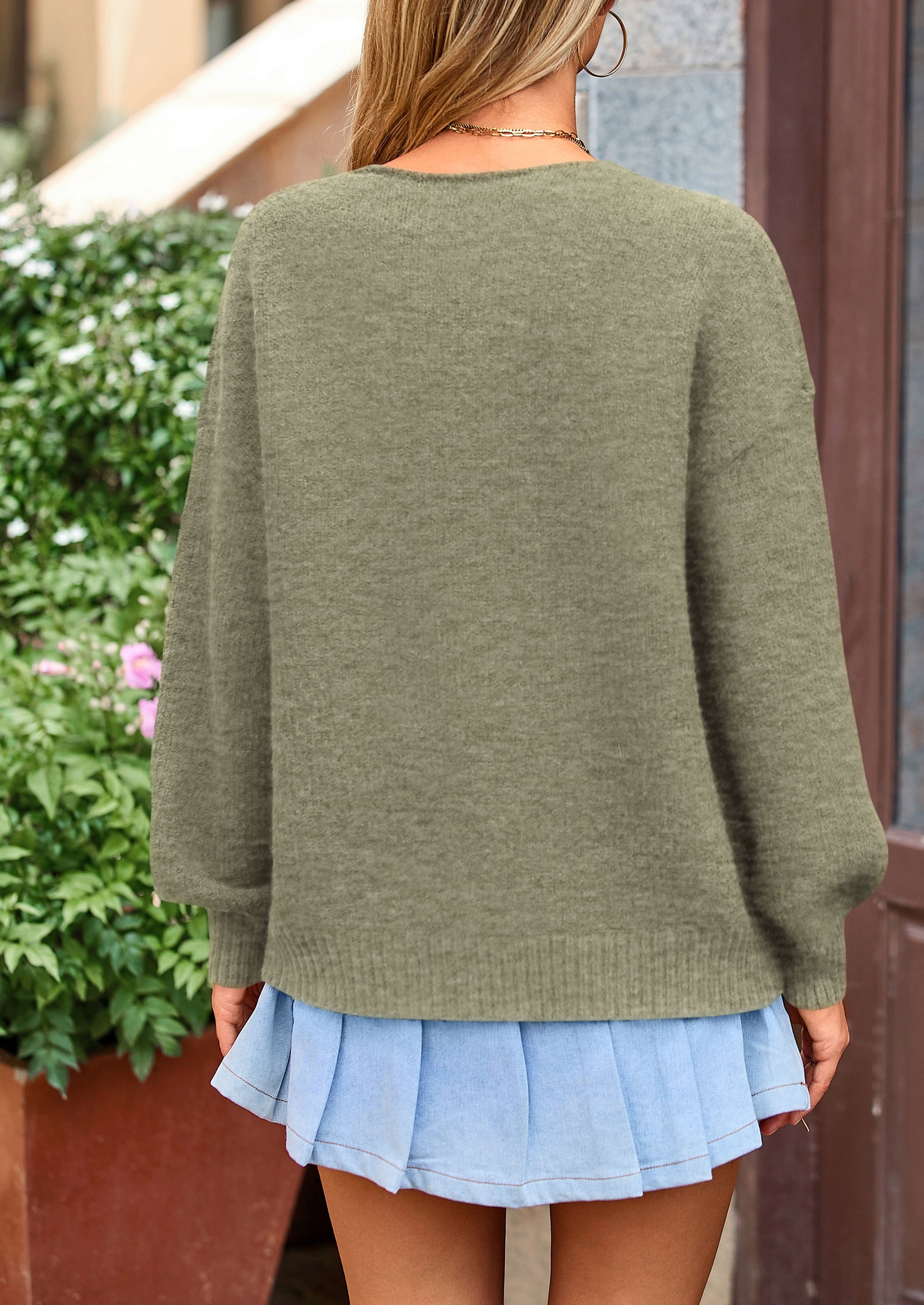 PRETTYGARDEN Women's Tie Front Bow Cardigan Sweaters Chunky Knit Long Puff Sleeve Trendy Fall Winter Jacket Coats