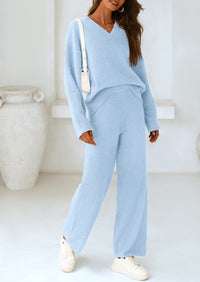 PRETTYGARDEN Lounge Sets for Women Two Piece Sweaters Pajama Set Fall Fashion Loungewear Outfits Matching Winter Clothes