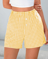 Plaid Casual Y2K Short with Pockets