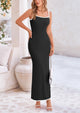 Bodycon Spaghetti Strap Wear Sleeveless Beach Maxi Dresses