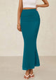 Mermaid Bodycon Trendy Casual High Waisted Ruffle Ruched Long Mesh Skirts