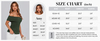 Off Shoulder Ribbed Knit Short Sleeve Blouse