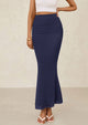 Mermaid Bodycon Trendy Casual High Waisted Ruffle Ruched Long Mesh Skirts