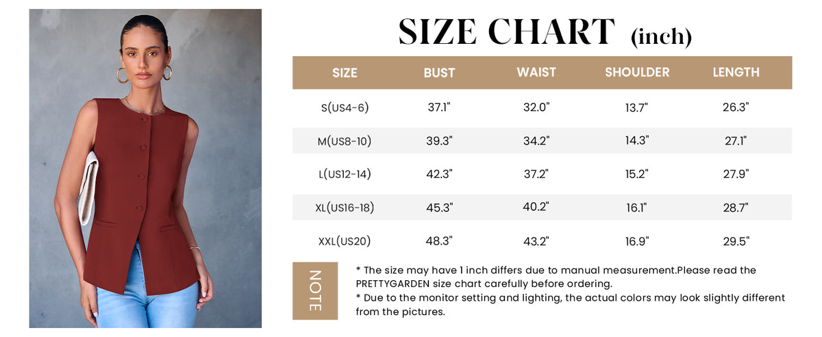Dressy Business Casual Sleeveless Button Down Blazer Waistcoat
