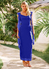 PRETTYGARDEN Women's Wedding Guest Dress Sleeveless Ruffle Formal Cocktail Party Maxi Bodycon Dresses