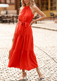 Sleeveless Halter Neck  Boho Dresses
