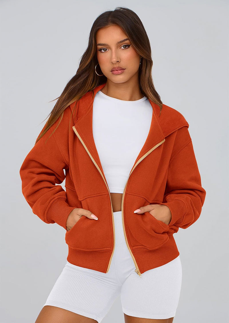 PRETTYGARDEN Hoodies For Women Sweatshirt Zip Up Hoodie Fall Fashion Trendy Long Sleeve Jackets Winter Clothing Outfits