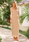 PRETTYGARDEN Women's Wedding Guest Dress Sleeveless Ruffle Formal Cocktail Party Maxi Bodycon Dresses