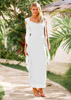 PRETTYGARDEN Women's Wedding Guest Dress Sleeveless Ruffle Formal Cocktail Party Maxi Bodycon Dresses