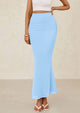 Mermaid Bodycon Trendy Casual High Waisted Ruffle Ruched Long Mesh Skirts