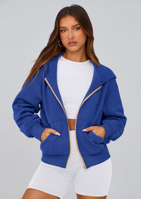 PRETTYGARDEN Hoodies For Women Sweatshirt Zip Up Hoodie Fall Fashion Trendy Long Sleeve Jackets Winter Clothing Outfits