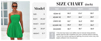 Tube Top Casual Smocked A Line Sundress Trendy Strapless Bubble Short Mini Dresses