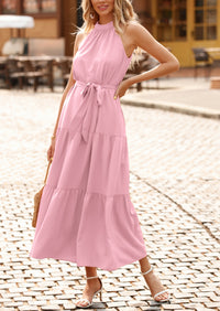 Sleeveless Halter Neck  Boho Dresses
