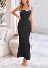 Bodycon Spaghetti Strap Wear Sleeveless Beach Maxi Dresses