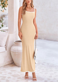 Bodycon Spaghetti Strap Wear Sleeveless Beach Maxi Dresses
