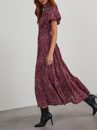 Casual V-neck short sleeved Bohemian Maxi dress