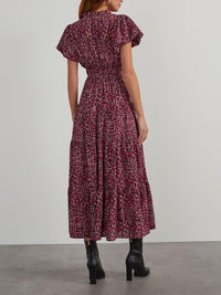 Casual V-neck short sleeved Bohemian Maxi dress