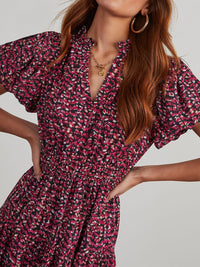 Casual V-neck short sleeved Bohemian Maxi dress