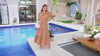 PRETTYGARDEN Women's Summer Maxi Dress Puff Short Sleeve Lapel V Neck Tiered A Line Flowy Elegant Party Dresses with Belt
