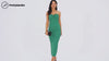 PRETTYGARDEN Women's Bodycon Long Dresses Summer Strapless Tube Twist Knot Front Ribbed Knit Maxi Cocktail Dress with Slit