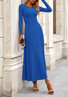 PRETTYGARDEN 2 Piece Casual Ribbed Knit Long Sleeve Crop Tops Maxi Flowy Skirts Matching Sets