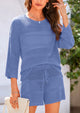 Cover up Hollow Out Knit Half Sleeve 2 Piece Sets