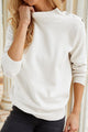 Long Sleeves Solid Color Button Down Turtleneck Knit Sweater PRETTYGARDEN
