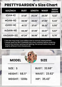 Women's Tie Front V Neck Short Sleeve Ruffle Layer A-Line Mini Dress PRETTYGARDEN